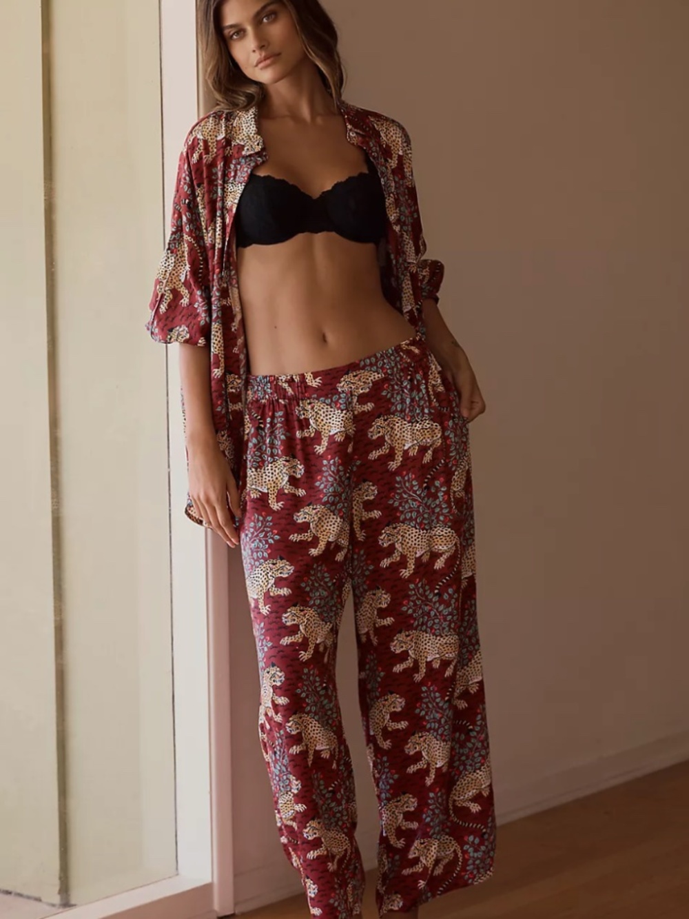 Printfresh Eco Satin Stevie Set in Bagheera Plum - Picture 2 of 5